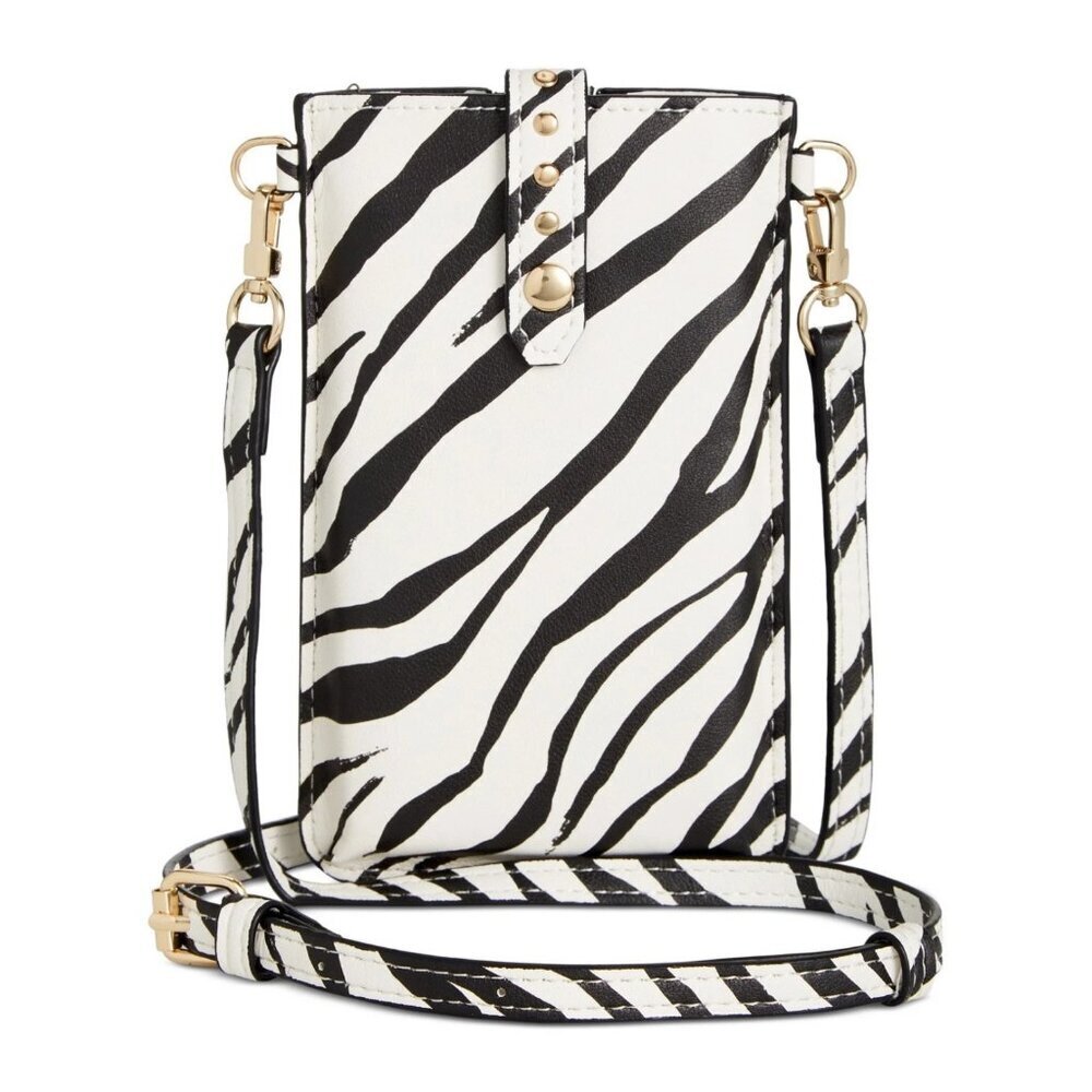 INC International Concepts Black and White Zebra Crossbody Phone Bag